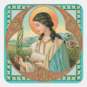 ローマの聖アグネス(BK 006) スクエアシール (正面)