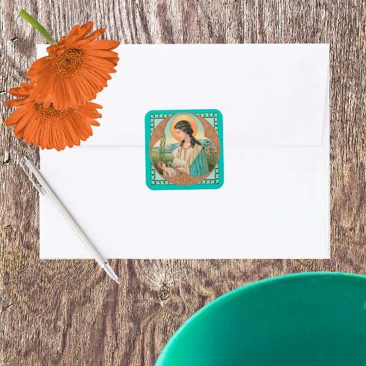 ローマの聖アグネス(BK 006) スクエアシール