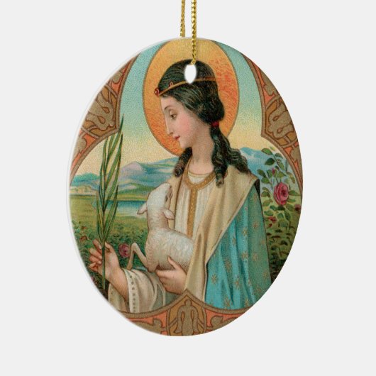 ローマの聖アグネス(BK 006) セラミックオーナメント (右)