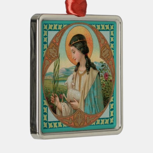 ローマの聖アグネス(BK 006) メタルオーナメント (右)