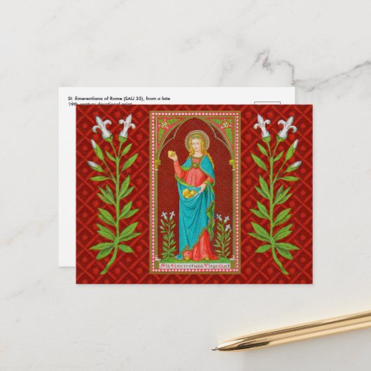 ローマの聖エメレンティアナ(SAU 36)ポストカード ポストカード (正面/裏面インサイチュ)