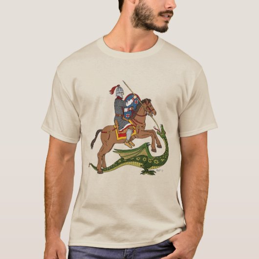 ローマの聖ゲオルギウスとドラゴン Tシャツ (正面)