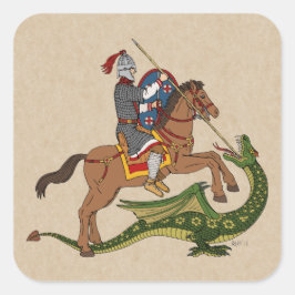 ローマの聖ジョージとドラゴン スクエアシール
