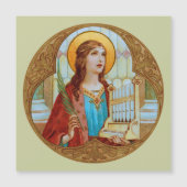 ローマの聖セシリア (BK 003) マグネティック グリーティング カード (正面)