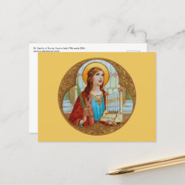 ローマの聖セシリア(BK 003)横葉書 ポストカード