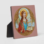 ローマの聖セシリア(BK 003) 5.25インチx5.25インチ正方形 フォトプラーク (正面)