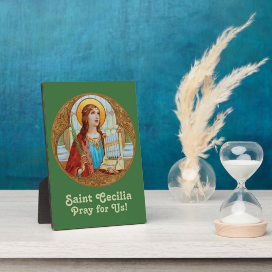 ローマの聖セシリア(BK 003) 5"x7" フォトプラーク (側面)