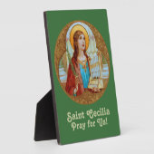 ローマの聖セシリア(BK 003) 5"x7" フォトプラーク (側面)