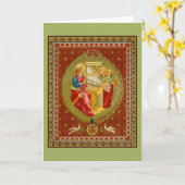 ローマの聖セシリア(SNV 36)グリーティングカ空白のード カード (黄色い花)