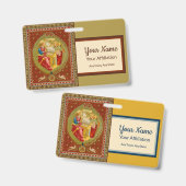 ローマの聖セシリア （SNV 36、スタイル1）バッジ バッジ (表裏)