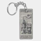 ローマの聖バレンタインの彫刻 プレミアムアート キーホルダー (正面左)