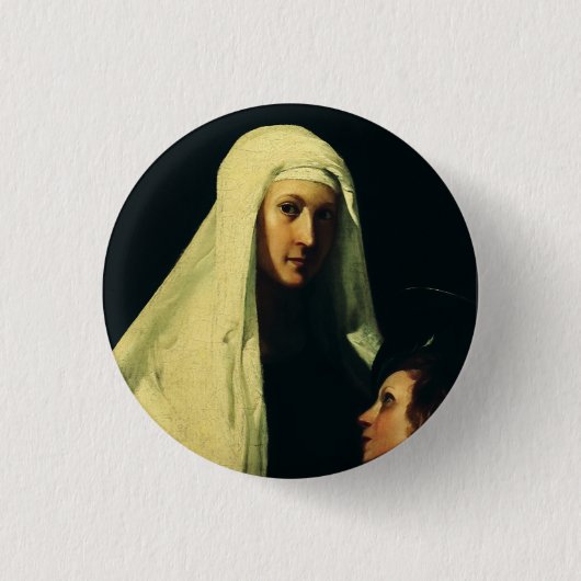 ローマの聖フランチェスカの守護天使 ファインアート 缶バッジ (正面)