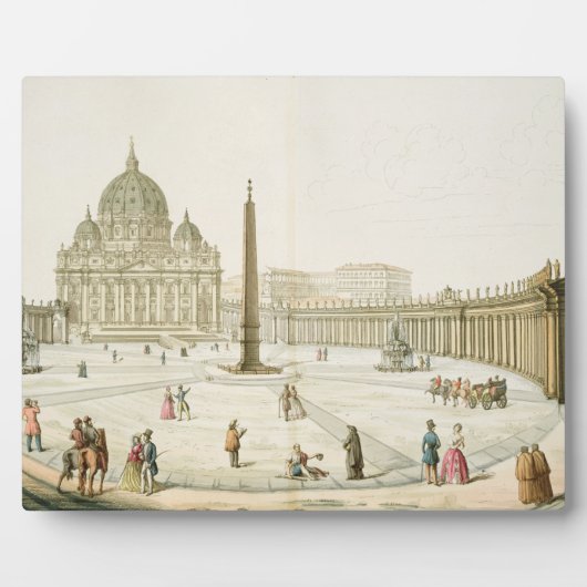 ローマの聖ペテロのファサードとfのピアッツァ フォトプラーク (正面)