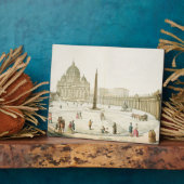 ローマの聖ペテロのファサードとfのピアッツァ フォトプラーク (側面)