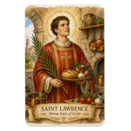 ローマの聖ラウレンティウス、料理人の守護聖人 マグネット