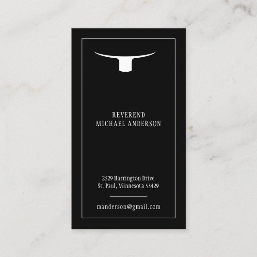 ローマの聖職者クリスチャン・聖職者 名刺 (正面)