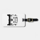 ローマの荷物のラベル、イタリアのフィアット500 ラゲッジタグ (正面横)