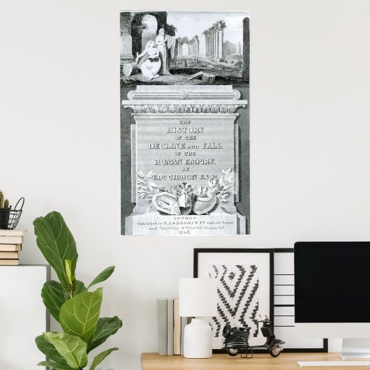 ローマの衰退と秋の歴史 ポスター (ホームオフィス)