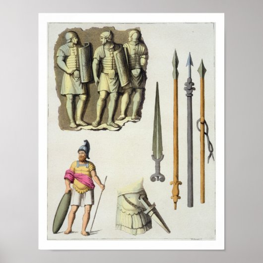 ローマの軍団の軍服と武器、「ル」から ポスター (正面)
