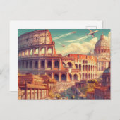 ローマの輝き：壮大なコロッセオ シーズンポストカード (正面/裏面)