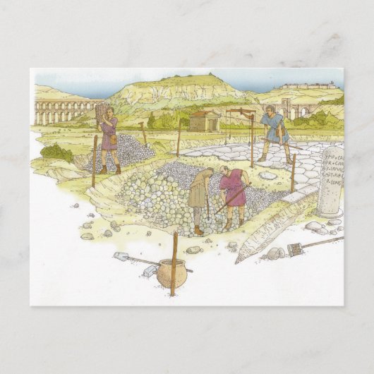 ローマの道。詳細 ポストカード (正面)