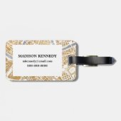 ローマの金めっきされた都市地図 ラゲッジタグ (裏面横)