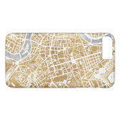 ローマの金めっきされた都市地図 Case-Mate iPhoneケース (裏面(横))