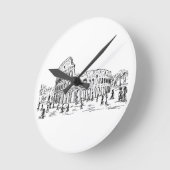 ローマのcolosseum ラウンド壁時計 (傾斜)