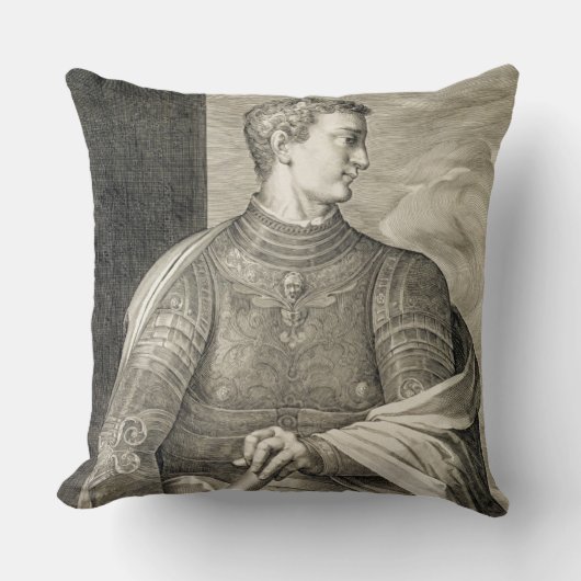 ローマのGaiusシーザー「Caligula」(12-41広告)皇帝 クッション (正面)