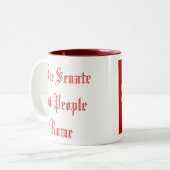 ローマのSPQR、上院および人々 ツートーンマグカップ (正面左)