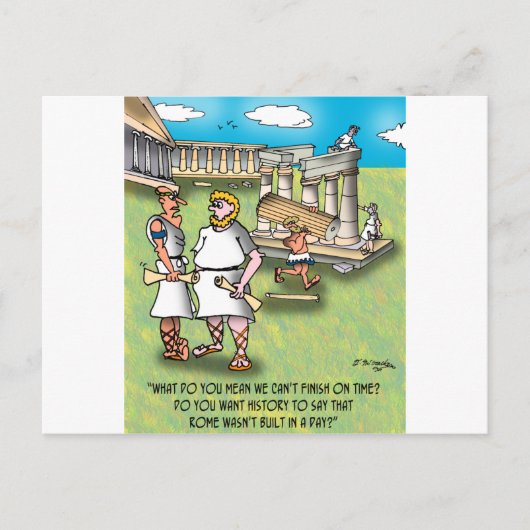 ローマは一日で作られなかった? ポストカード (正面)