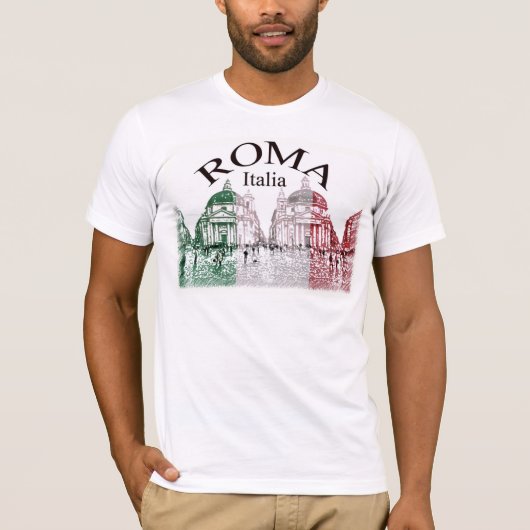 ローマは押しました Tシャツ (正面)