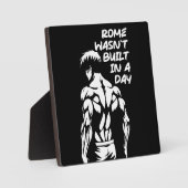 ローマは1日で建設されなかった – アニメボディビル フォトプラーク (正面)