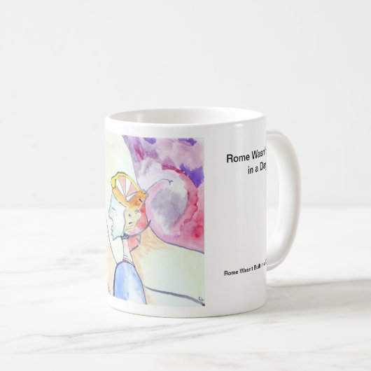 ローマは1日に造られませんでした コーヒーマグカップ (正面右)