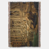 ローマを絵を描くTreviの噴水 スローブランケット (正面縦)
