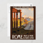 ローマアットドーンパラボワートラベルポスター1920 ポストカード (正面/裏面)