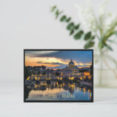 ローマイタリアからの挨拶カスタム文字 ポストカード (スタンド正面)