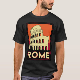 ローマイタリアのコロシアムのヨーロッパのヴィンテージのレトロ旅行 Tシャツ
