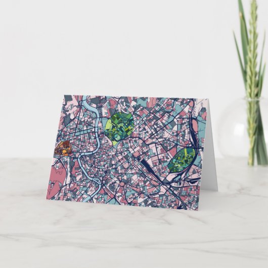 ローマイタリアの地図 カード (正面)