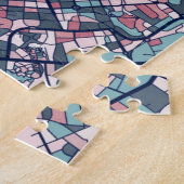 ローマイタリアの地図 ジグソーパズル (側面)