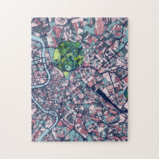 ローマイタリアの地図 ジグソーパズル (縦)