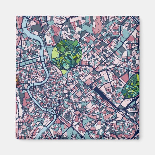 ローマイタリアの地図 マグネット (正面)