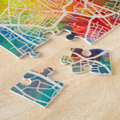 ローマイタリアの通り地図 ジグソーパズル (側面)