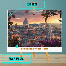 ローマイタリアアットサンセット ポストカード