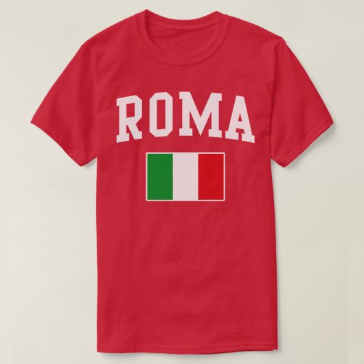 ローマイタリアイタリアンイタリア国旗 Tシャツ (デザイン正面)