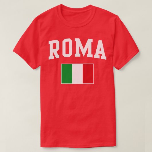 ローマイタリアイタリアンイタリア国旗 Tシャツ (デザイン正面)