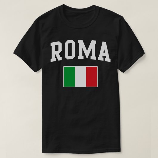 ローマイタリアイタリアンイタリア国旗 Tシャツ (デザイン正面)