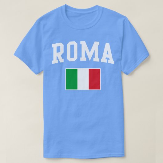 ローマイタリアイタリアンイタリア国旗 Tシャツ (デザイン正面)