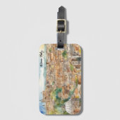 ローマイタリアウォーター絵を描カラーズパノラマビュー ラゲッジタグ (正面縦)