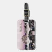 ローマイタリアカステルサンタンジェロブリッジサンセット ラゲッジタグ (正面縦)